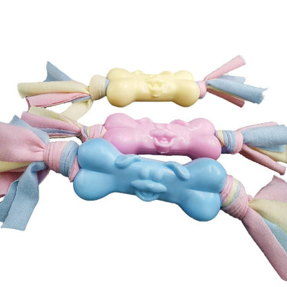 Molar Pawz - Interactive Dog Bone Cotton Cloth Strips For Stress Relief And Teeth Cleaning-0