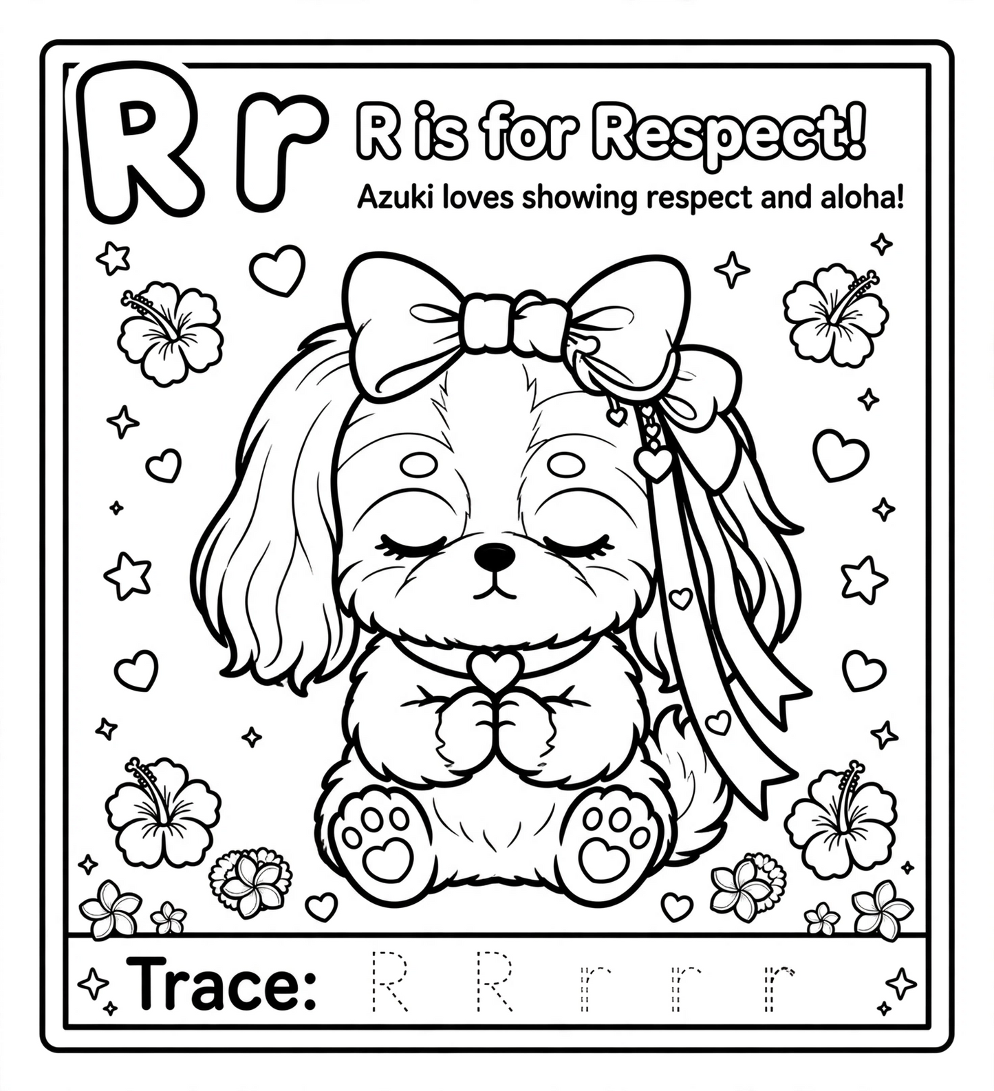 Azuki DreamLand A–Z Coloring & Tracing Book — 29 Printable Pages