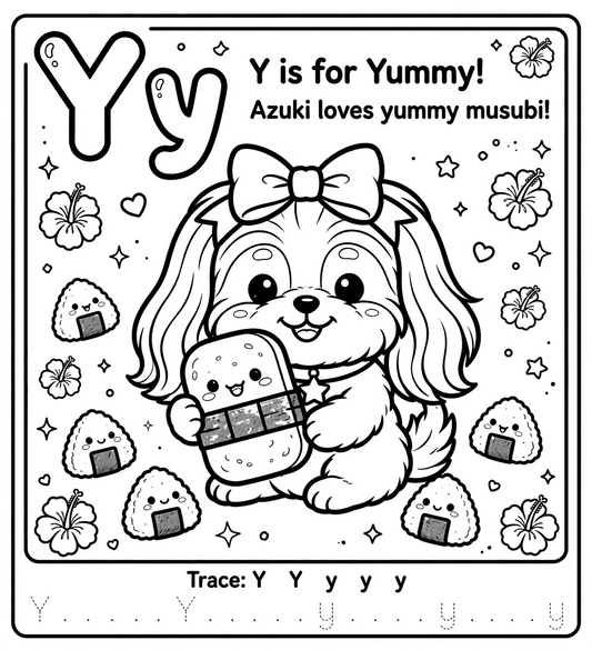 🌈✨ Letter Y Coloring Page ✨🐾 (“Y is for Yummy” 🍓🍪)