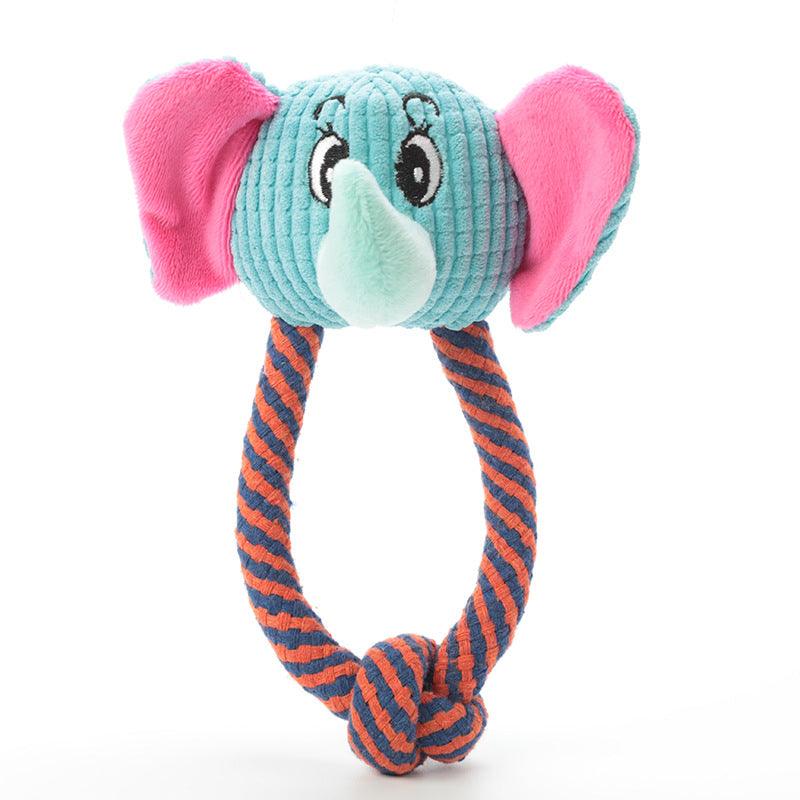Playful Paws Cotton Rope Toys - Interactive Dog Teeth Cleaning And Sound Grinding Pet Toys-6
