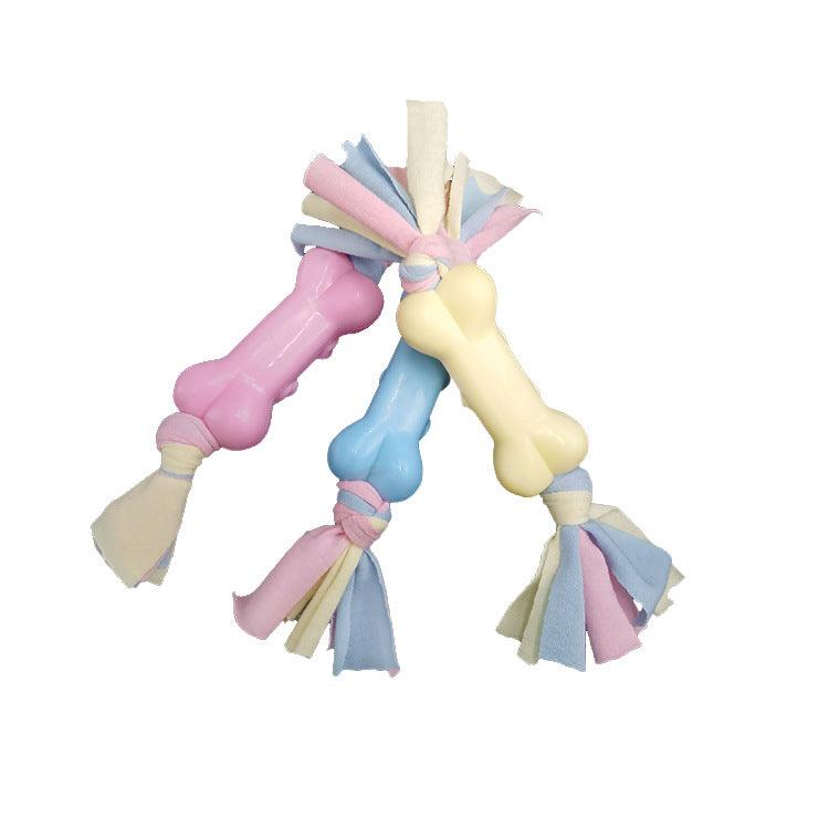 Molar Pawz - Interactive Dog Bone Cotton Cloth Strips For Stress Relief And Teeth Cleaning-3