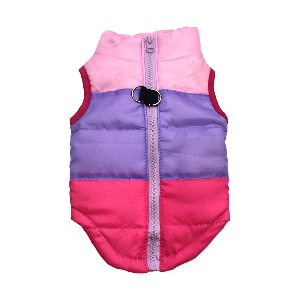 Cozy Striped Pet Jacket With Traction Buckle - Perfect For Autumn And Winter!-15